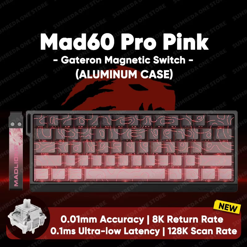 Madlions Mad 60He Mad 68He 68Pro Wired Mechanical Keyboard Gaming Magnetic Switch RT 0.01Mm 8K Polling Rate RGB Hotswap Keyboard