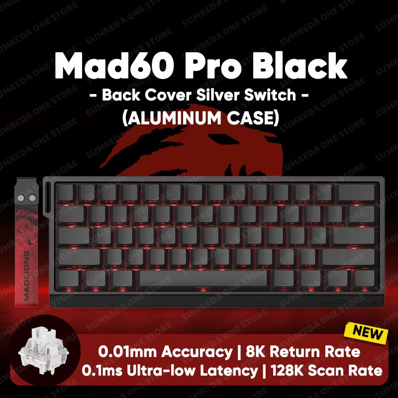 Madlions Mad 60He Mad 68He 68Pro Wired Mechanical Keyboard Gaming Magnetic Switch RT 0.01Mm 8K Polling Rate RGB Hotswap Keyboard