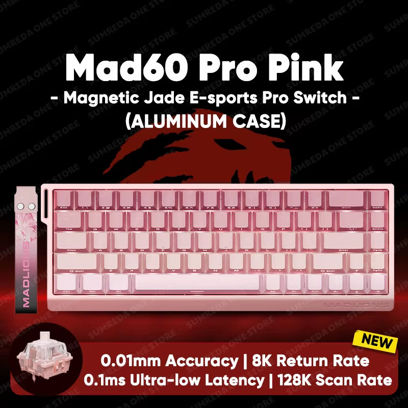 Madlions Mad 60He Mad 68He 68Pro Wired Mechanical Keyboard Gaming Magnetic Switch RT 0.01Mm 8K Polling Rate RGB Hotswap Keyboard