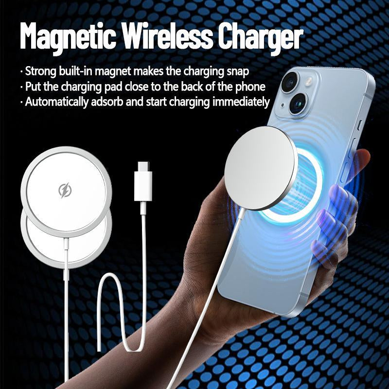 ARTCYBER 6-In-1 Charging Kit: Fast Charge, Magnetic Power Bank, Wireless Charger, Type-C to Fast Charging Cable, Adapter & Audio Support, Compact & Portable.