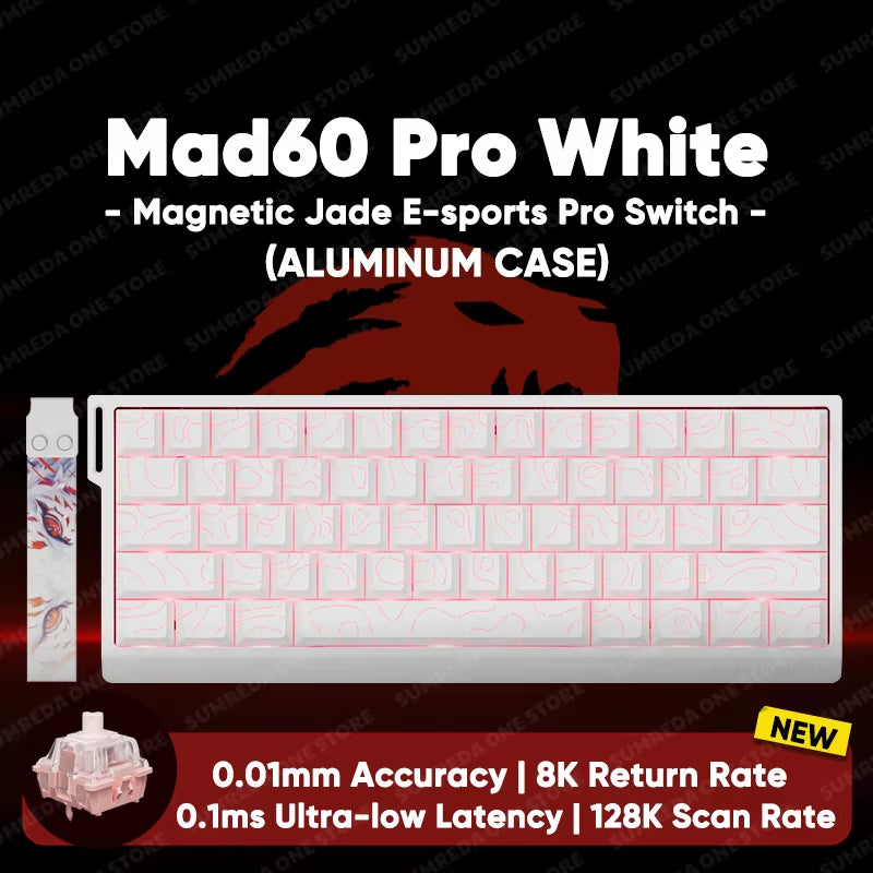 Madlions Mad 60He Mad 68He 68Pro Wired Mechanical Keyboard Gaming Magnetic Switch RT 0.01Mm 8K Polling Rate RGB Hotswap Keyboard